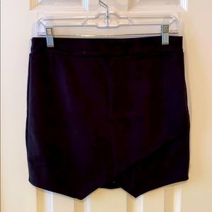 Black suede skirt
